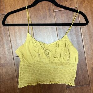 Yellow Scrunch Tank Top Pacsun Size M
